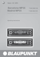 Blaupunkt Barcelona-MP-35 - Owners Manual
